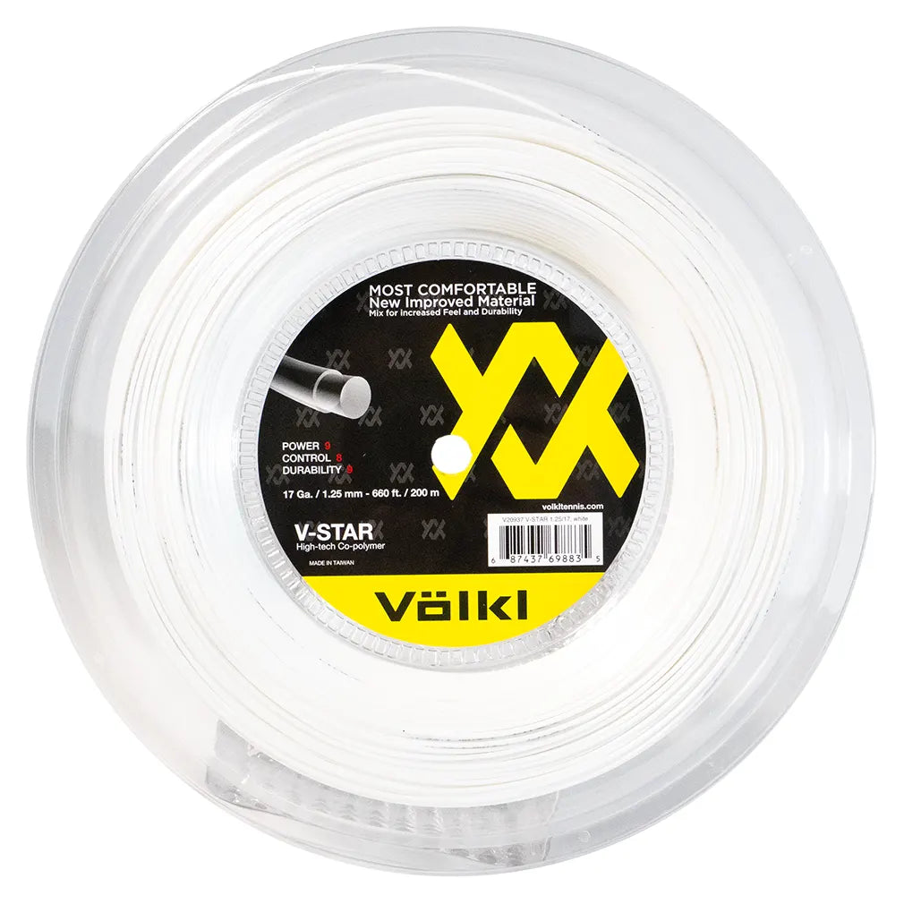 V-Star Tennis String Reel White Strings Volkl