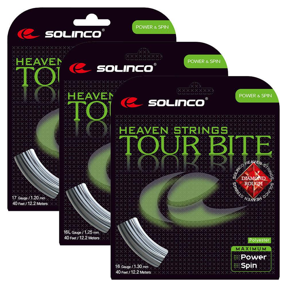 Tour Bite Diamond Rough Tennis String Silver Strings Solinco