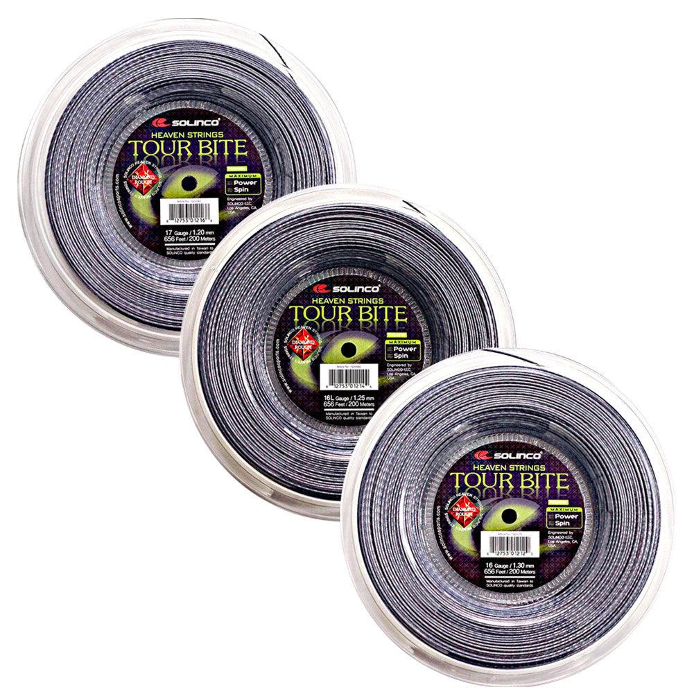 Tour Bite Diamond Rough Tennis String Reel Silver Strings Solinco