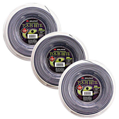 Tour Bite Diamond Rough Tennis String Reel Silver Strings Solinco