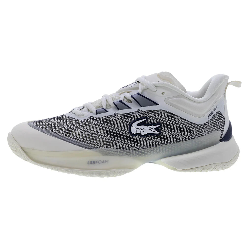 Women`s AG-LT23 Ultra Tennis Shoes Off White and Navy Footwear Lacoste