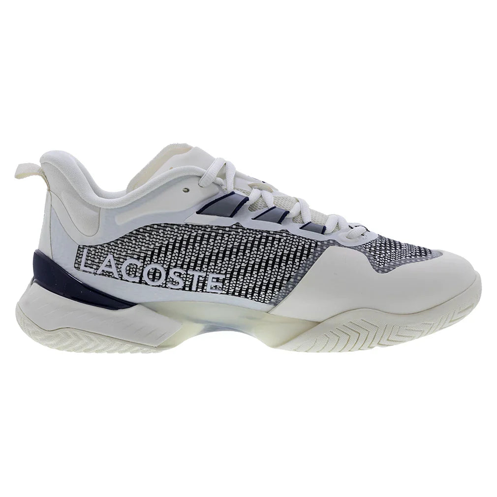 Women`s AG-LT23 Ultra Tennis Shoes Off White and Navy Footwear Lacoste