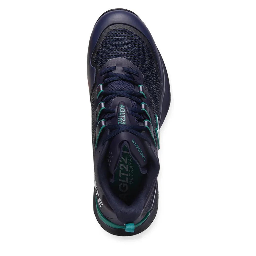 Men`s AG-LT23 Ultra Tennis Shoes Navy and Green Footwear Lacoste