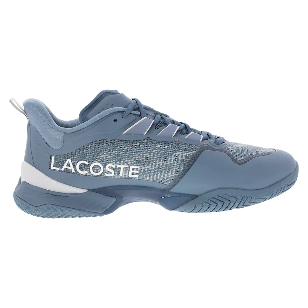 Men`s AG-LT23 Ultra Tennis Shoes Blue and Light Grey Footwear Lacoste