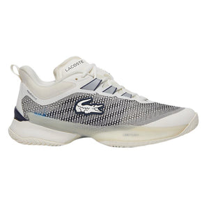 Men`s AG-LT23 Ultra Tennis Shoes Off White and Navy Footwear Lacoste