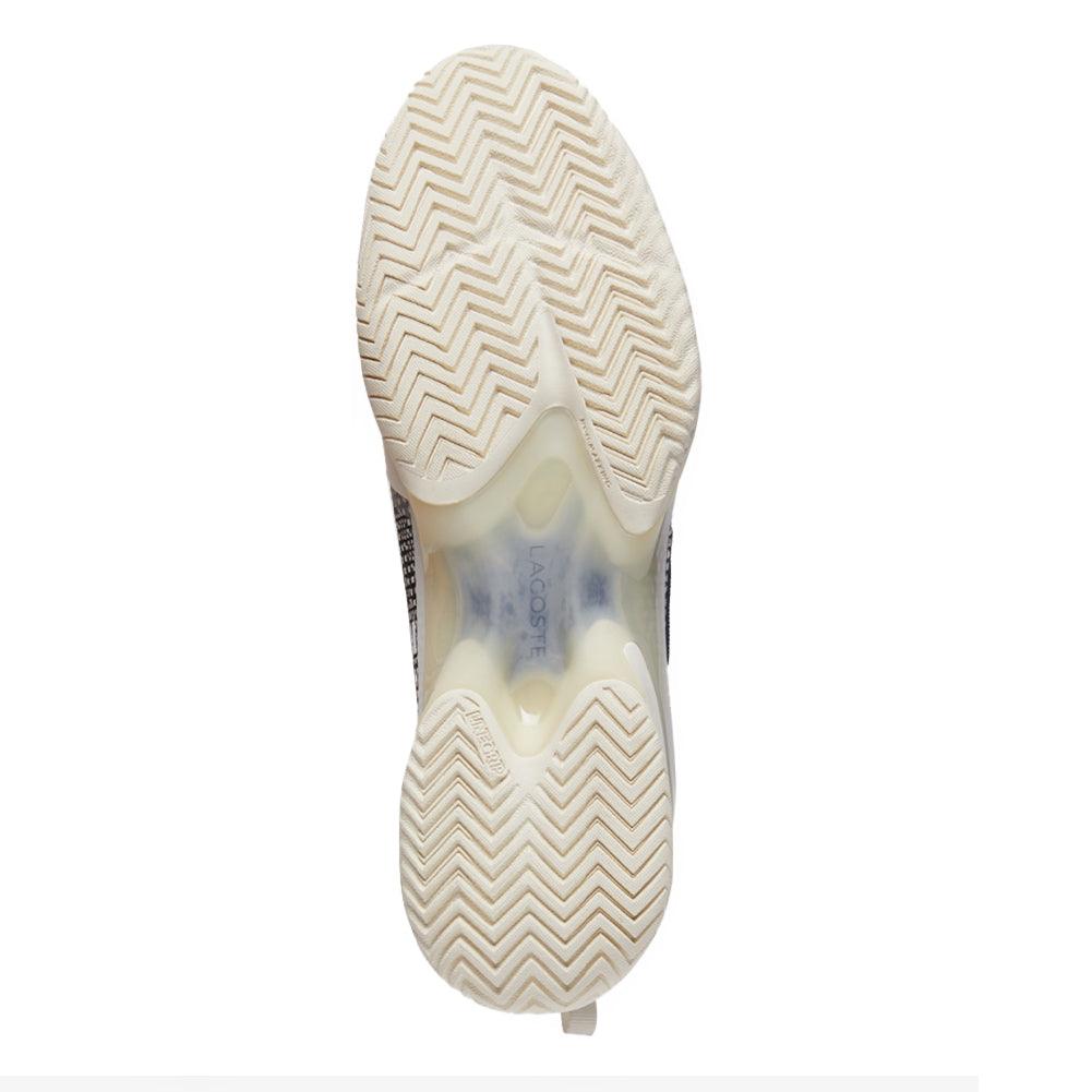 Men`s AG-LT23 Ultra Tennis Shoes Off White and Navy Footwear Lacoste