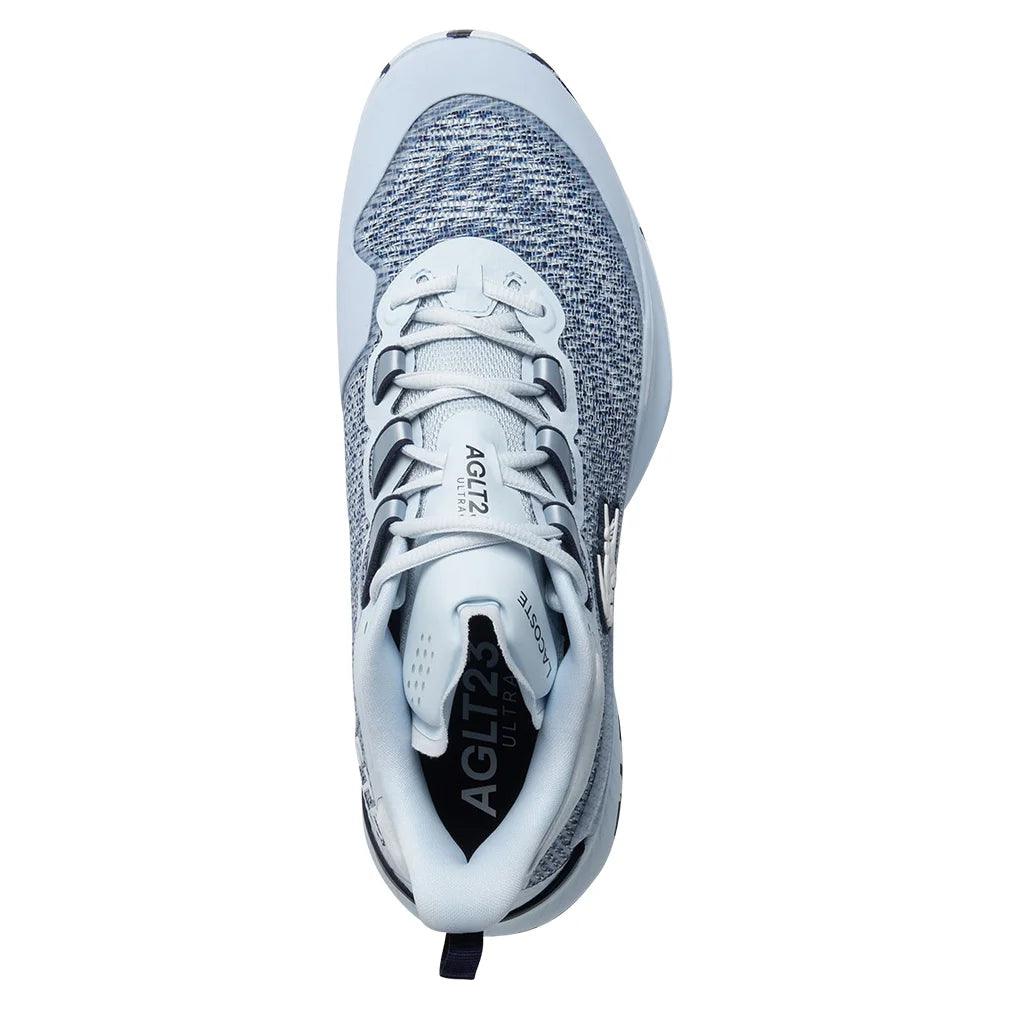 Men`s AG-LT23 Ultra DM Tennis Shoes Light Blue and Navy Footwear Lacoste