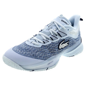 Men`s AG-LT23 Ultra DM Tennis Shoes Light Blue and Navy Footwear Lacoste