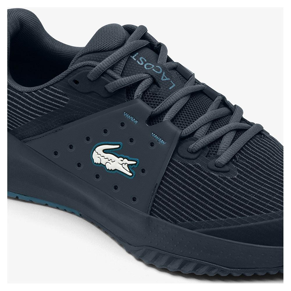 Men`s Power Serve Tennis Shoes Navy and Blue Footwear Lacoste