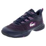 Men`s AG-LT23 Ultra DM Clay Tennis Shoes Navy and Pink Footwear Lacoste