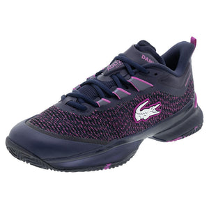 Men`s AG-LT23 Ultra DM Clay Tennis Shoes Navy and Pink Footwear Lacoste
