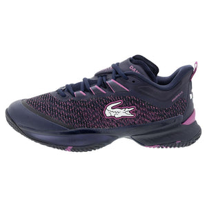 Men`s AG-LT23 Ultra DM Clay Tennis Shoes Navy and Pink Footwear Lacoste