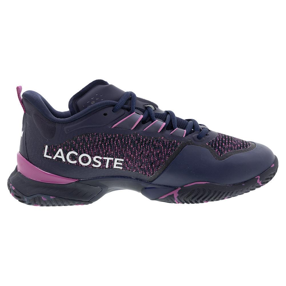 Men`s AG-LT23 Ultra DM Clay Tennis Shoes Navy and Pink Footwear Lacoste