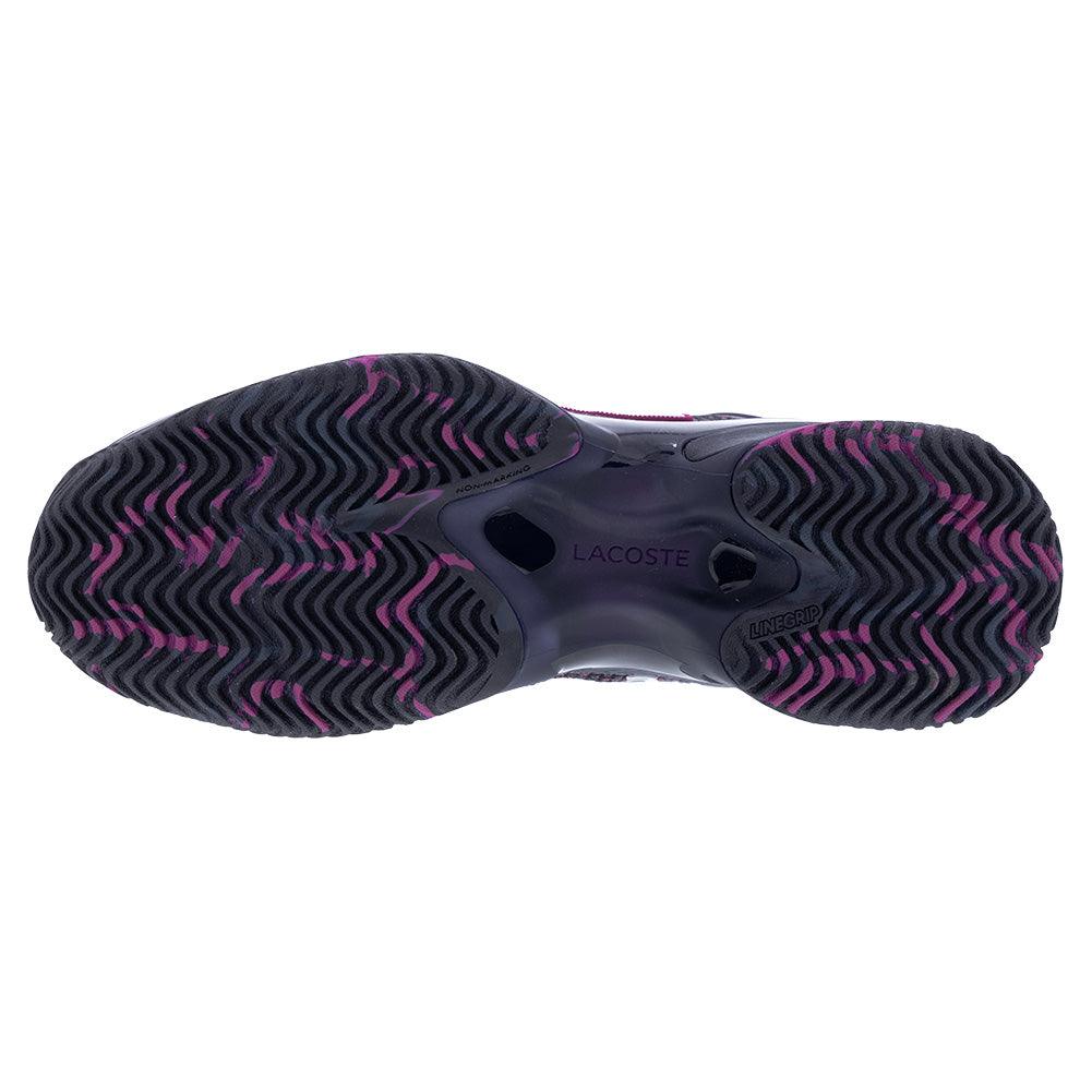 Men`s AG-LT23 Ultra DM Clay Tennis Shoes Navy and Pink Footwear Lacoste