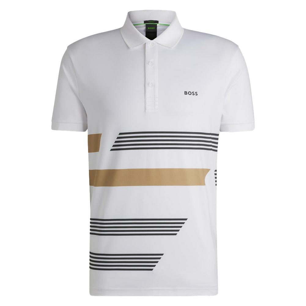 Men`s Paddy Tape Print Tennis Polo Apparel Hugo Boss