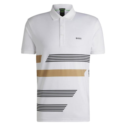 Men`s Paddy Tape Print Tennis Polo Apparel Hugo Boss