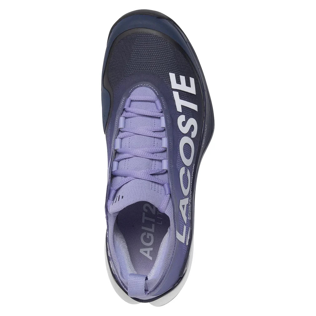 Women`s AG-LT25 Lite Tennis Shoes Light Purple and Navy Footwear Lacoste