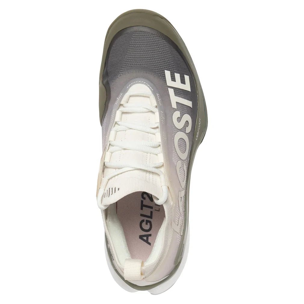 Women`s AG-LT25 Lite Tennis Shoes Off White and Khaki Footwear Lacoste