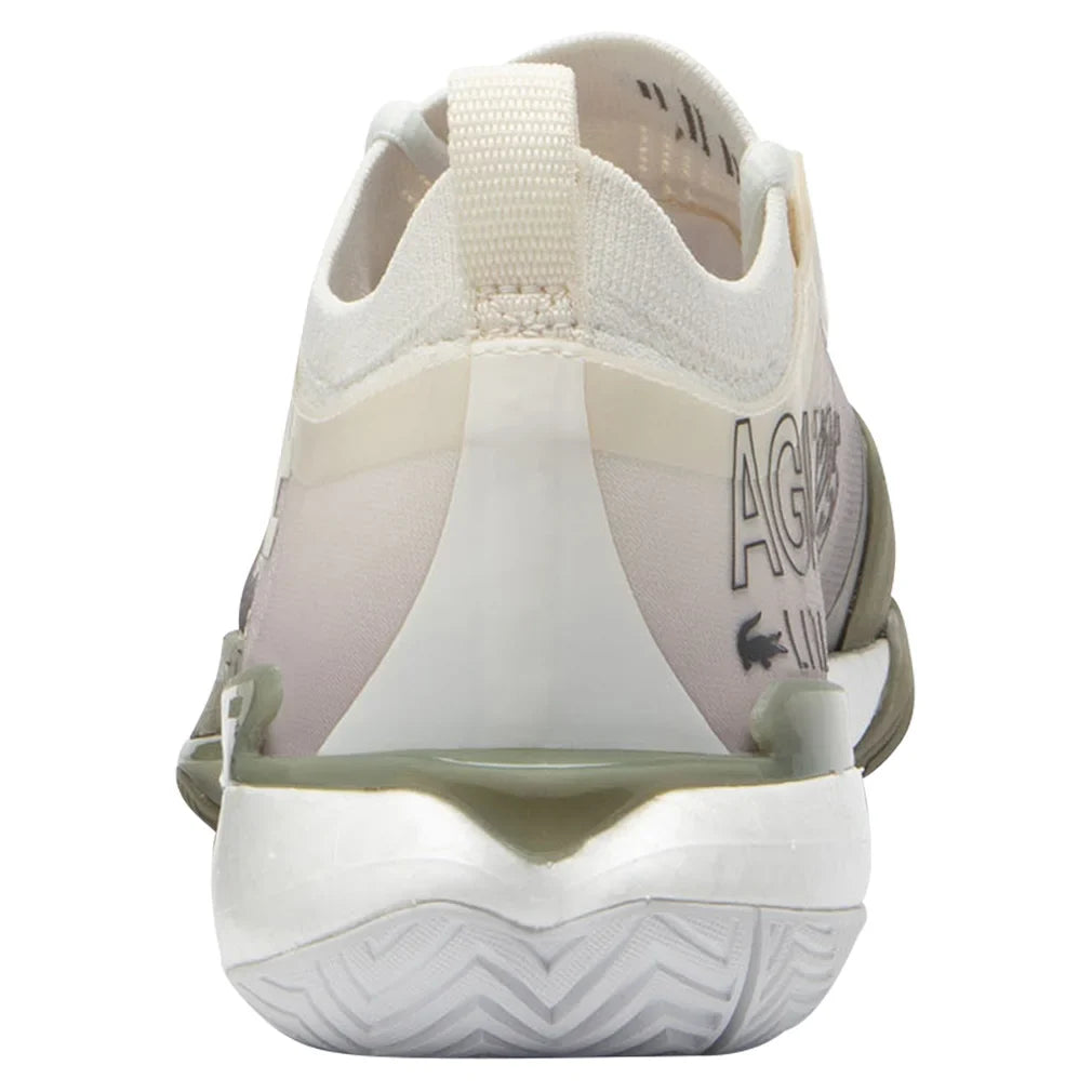 Women`s AG-LT25 Lite Tennis Shoes Off White and Khaki Footwear Lacoste