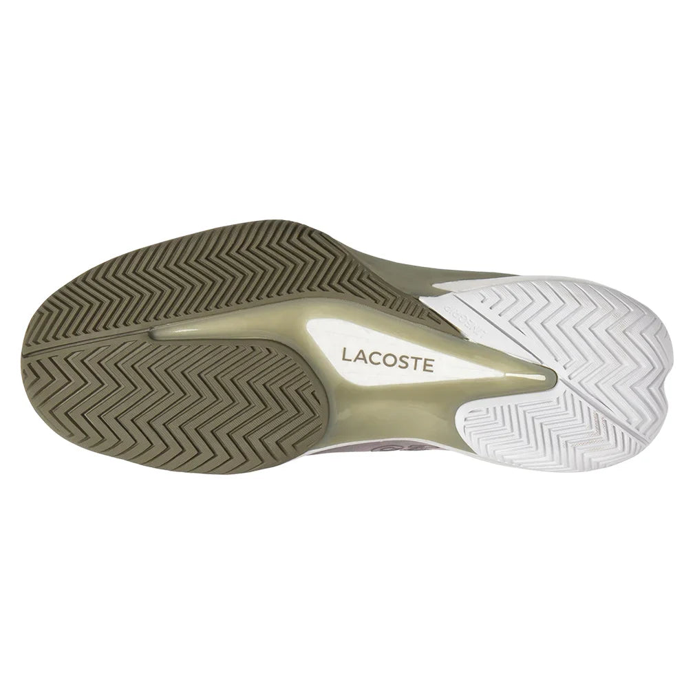 Women`s AG-LT25 Lite Tennis Shoes Off White and Khaki Footwear Lacoste