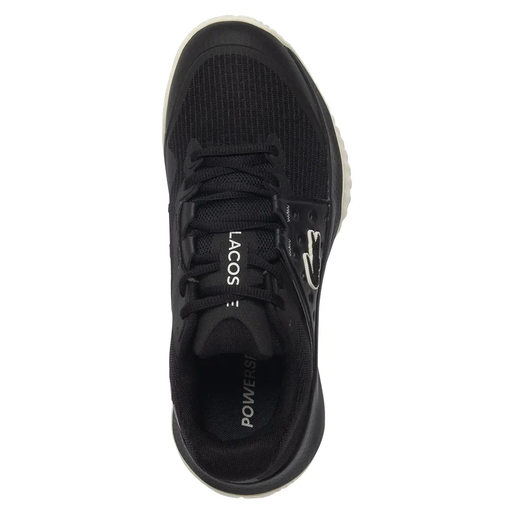 Women`s Power Serve Tennis Shoes Black Footwear Lacoste