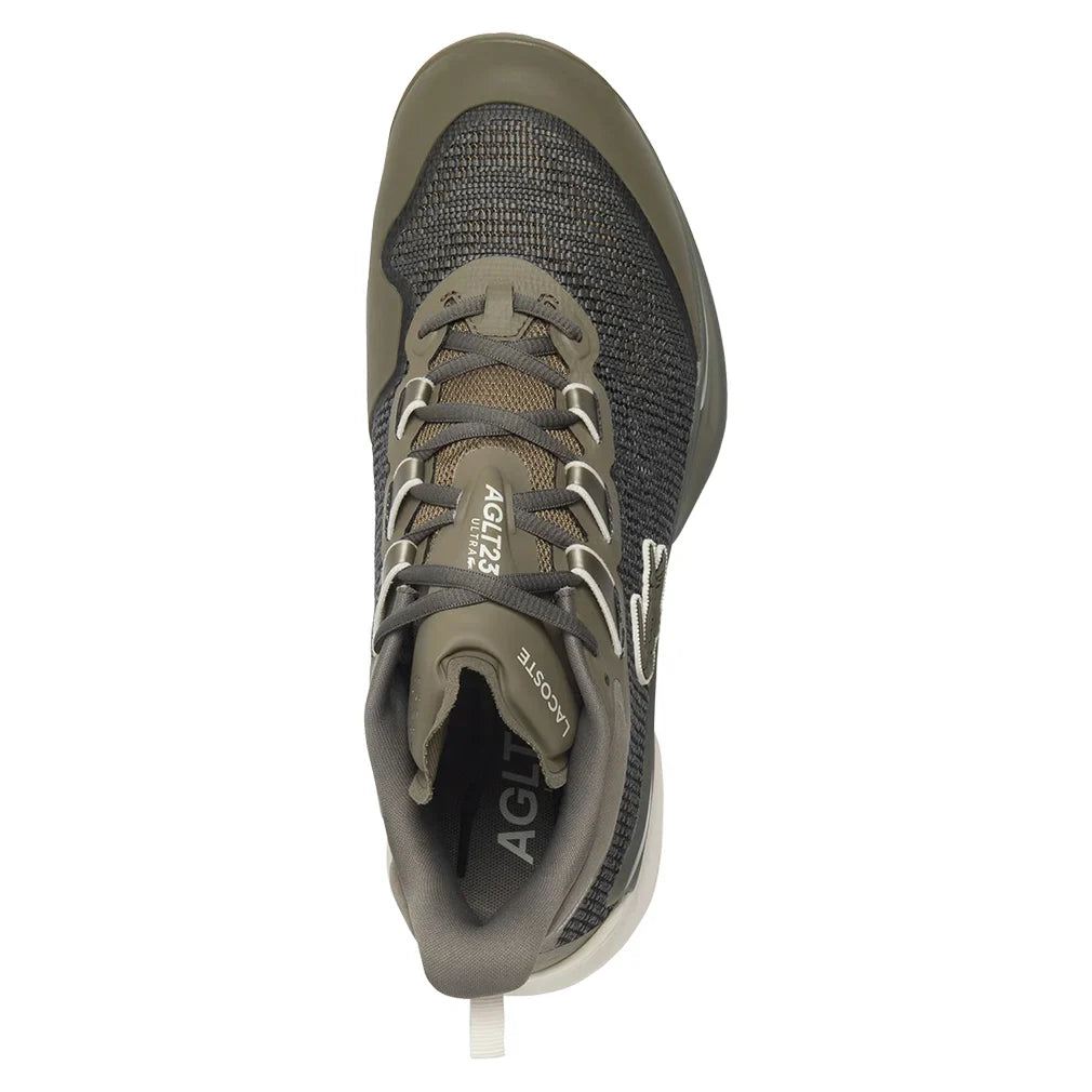 Men`s AG-LT23 Ultra Tennis Shoes Khaki and Off White Footwear Lacoste