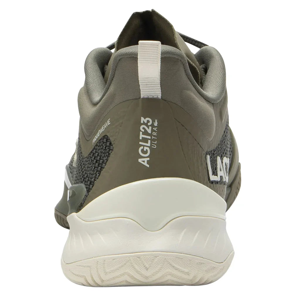 Men`s AG-LT23 Ultra Tennis Shoes Khaki and Off White Footwear Lacoste