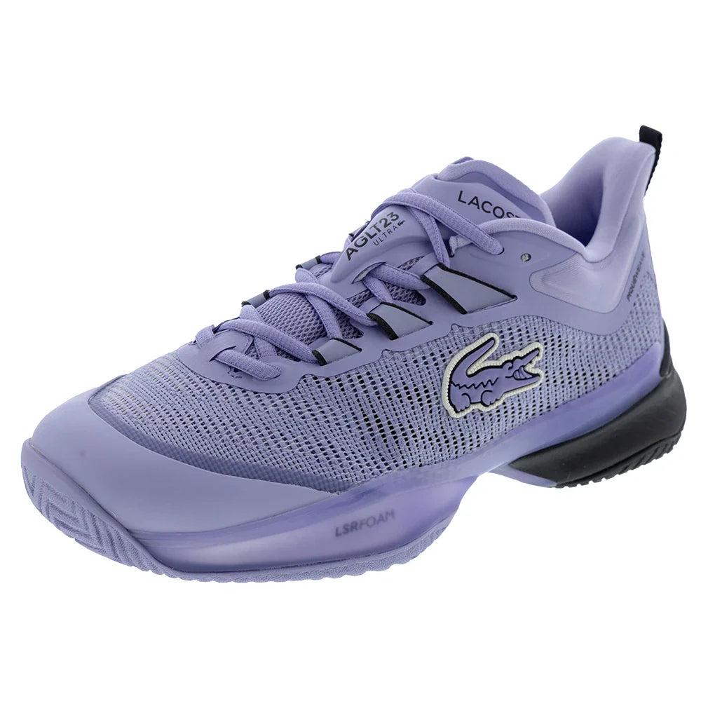 Men`s AG-LT23 Ultra Tennis Shoes Light Purple and Black Footwear Lacoste