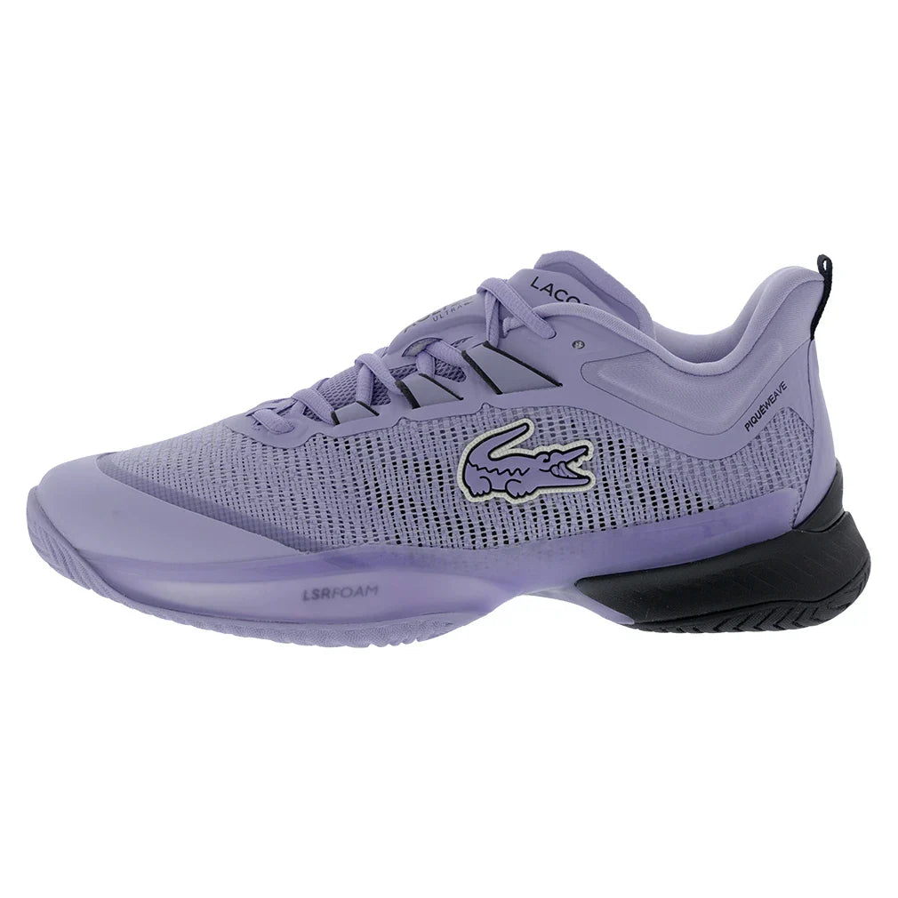 Men`s AG-LT23 Ultra Tennis Shoes Light Purple and Black Footwear Lacoste