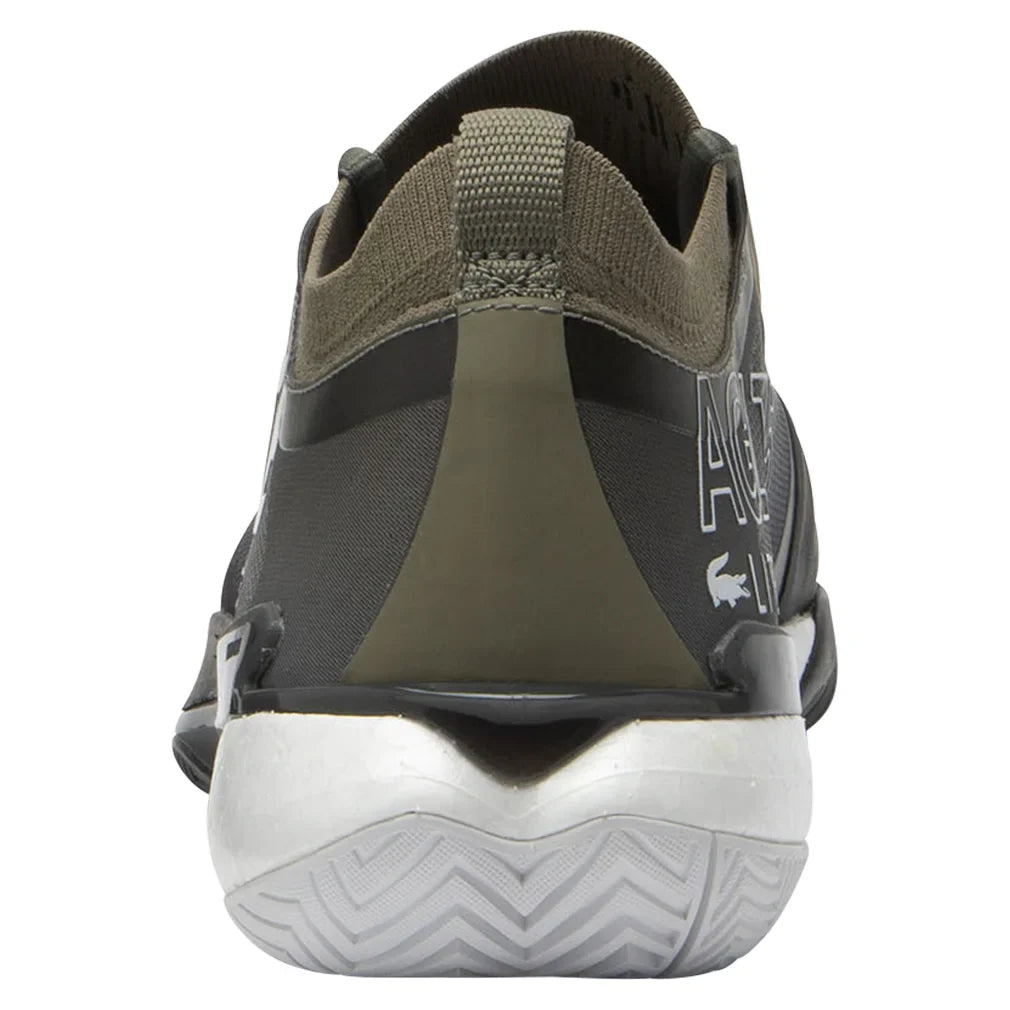 Men`s AG-LT25 Lite Tennis Shoes Khaki and Black Footwear Lacoste