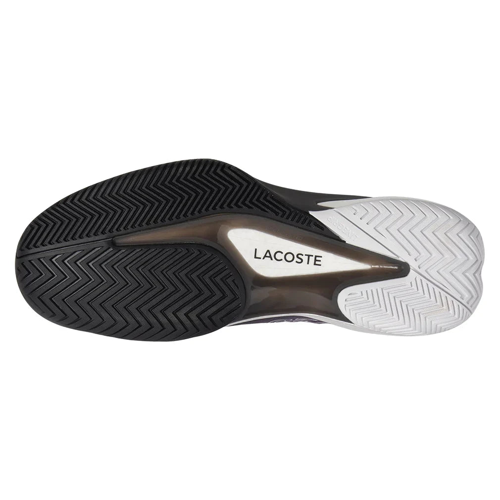 Men`s AG-LT25 Lite Tennis Shoes Purple and Black Footwear Lacoste