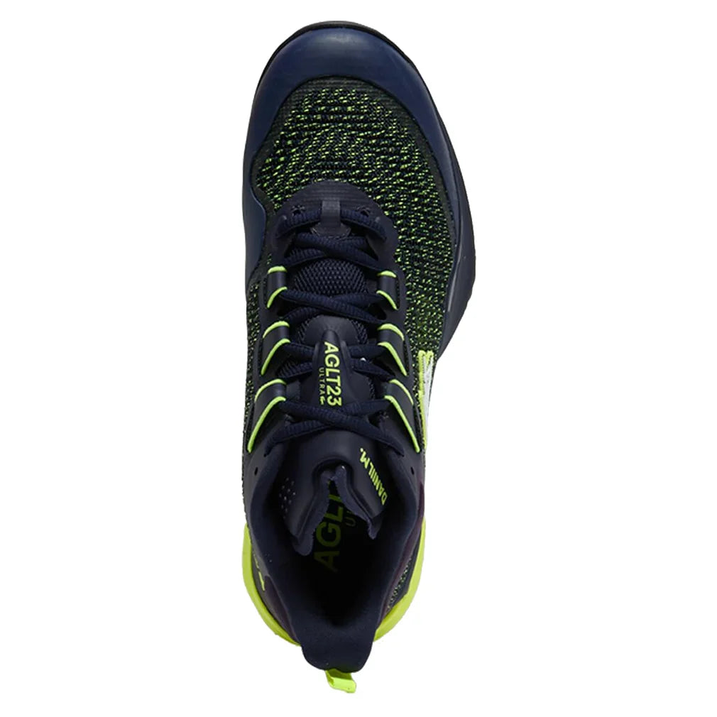 Men`s Daniil Medvedev AG-LT23 Ultra Tennis Shoes Navy and Yellow Footwear Lacoste
