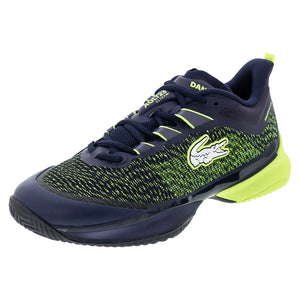 Men`s Daniil Medvedev AG-LT23 Ultra Tennis Shoes Navy and Yellow Footwear Lacoste