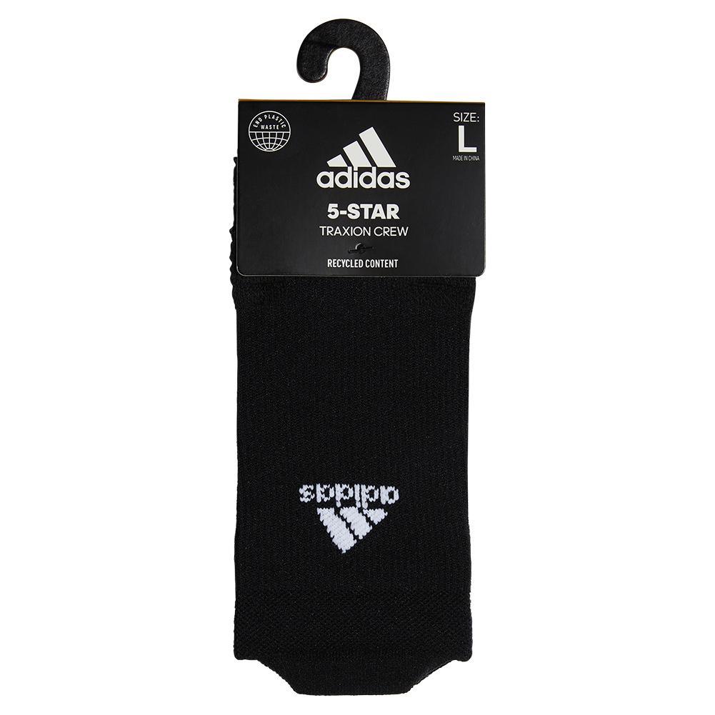 5-Star Team Traxion Crew Socks Black and White Adidas