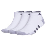 Men`s Cushioned 3.0 3 Pack Low Cut Tennis Socks White and Onix Grey Socks Adidas