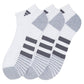 Men`s Cushioned 3.0 3 Pack Low Cut Tennis Socks White and Onix Grey Socks Adidas