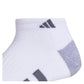 Men`s Cushioned 3.0 3 Pack Low Cut Tennis Socks White and Onix Grey Socks Adidas