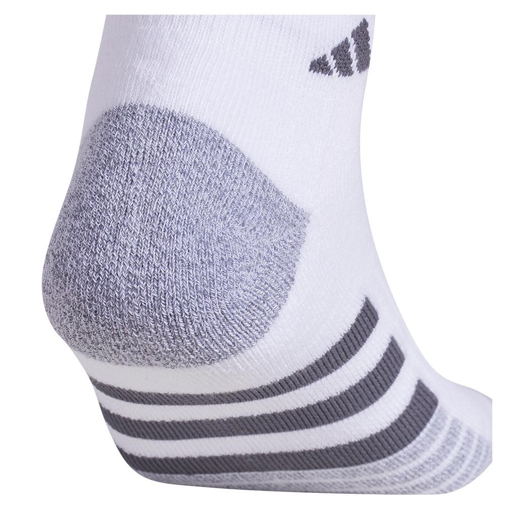 Men`s Cushioned 3.0 3 Pack Low Cut Tennis Socks White and Onix Grey Socks Adidas