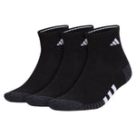 Men`s Cushioned 3.0 3 Pack Quarter Tennis Socks Black and White Socks Adidas