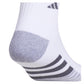 Men`s Cushioned 3.0 3 Pack Quarter Tennis Socks White and Onix Grey Socks Adidas