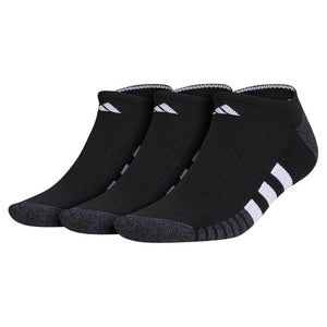 Men`s Cushioned 3.0 3 Pack No Show Tennis Socks Black and White Socks Adidas