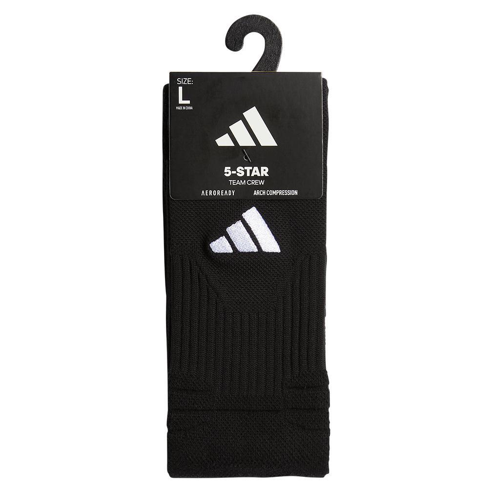 5-Star Team 2.0 Crew Socks Black and White Socks Adidas