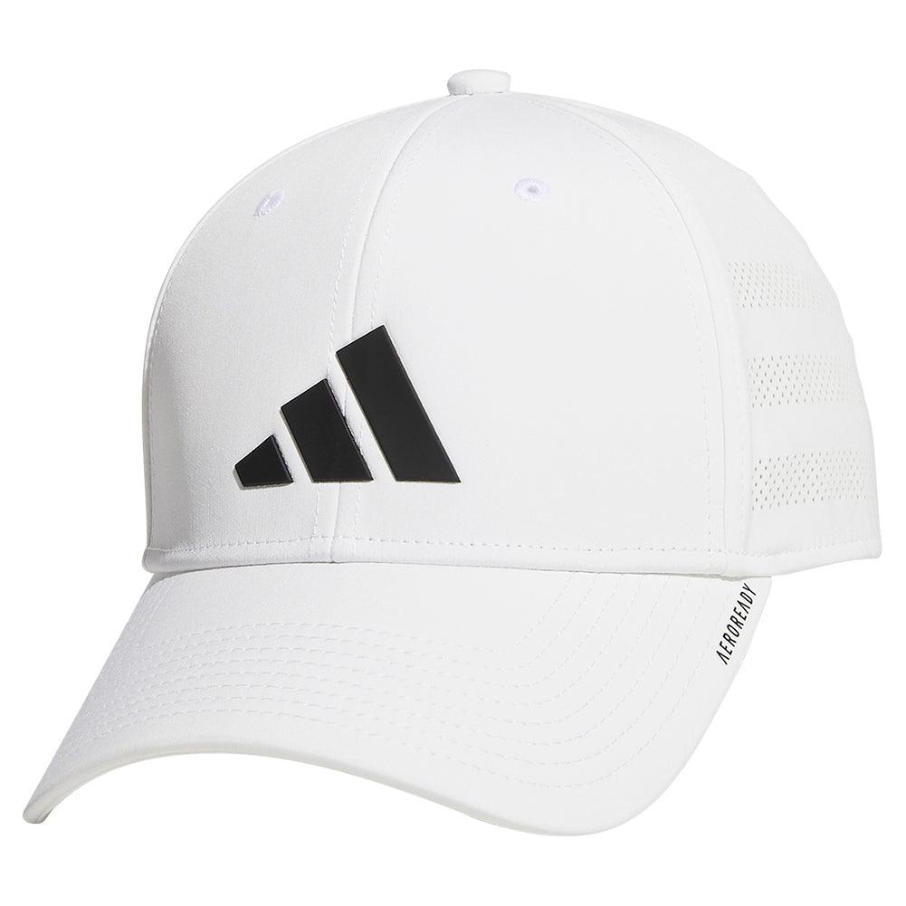 Adidas Men`s Gameday 4 Stretch Fit Hat White and Black Apparel Adidas