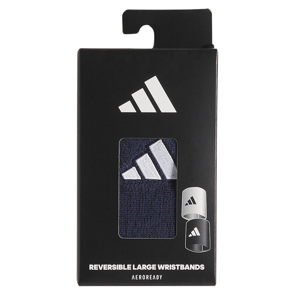 Interval Large Reversible 2.0 Wristband Collegiate Navy and White Accessories Adidas