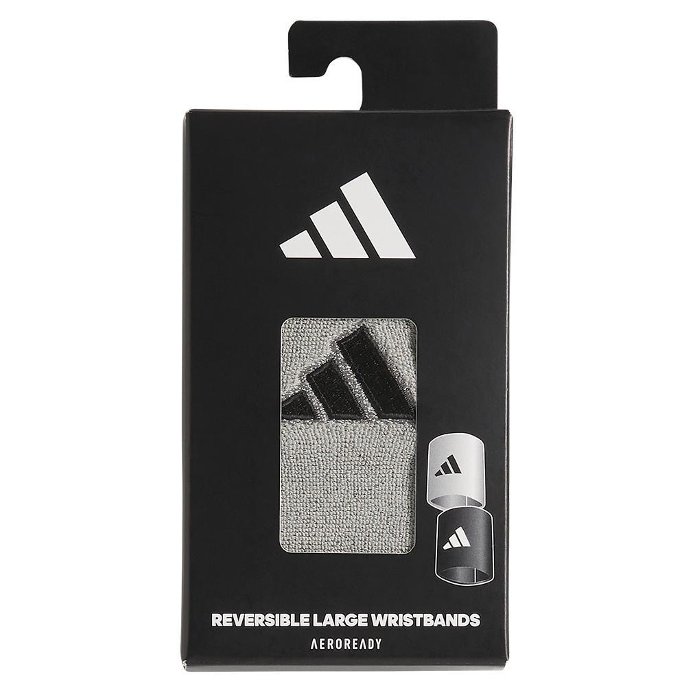 Interval Large Reversible 2.0 Wristband Black and Aluminum 2 Accessories Adidas