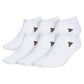 Men`s Superlite 3.0 6 Pack No Show Tennis Socks White and Black Adidas