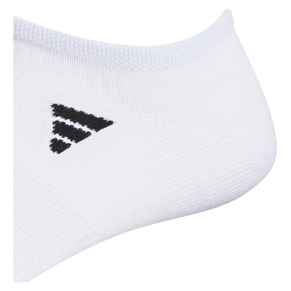 Men`s Superlite 3.0 6 Pack No Show Tennis Socks White and Black Adidas
