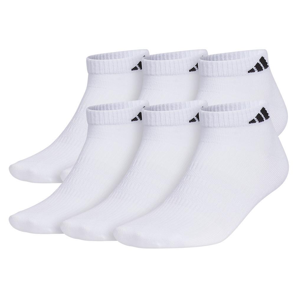 Men`s Superlite 3.0 6 Pack Low Cut Tennis Socks White and Black Adidas