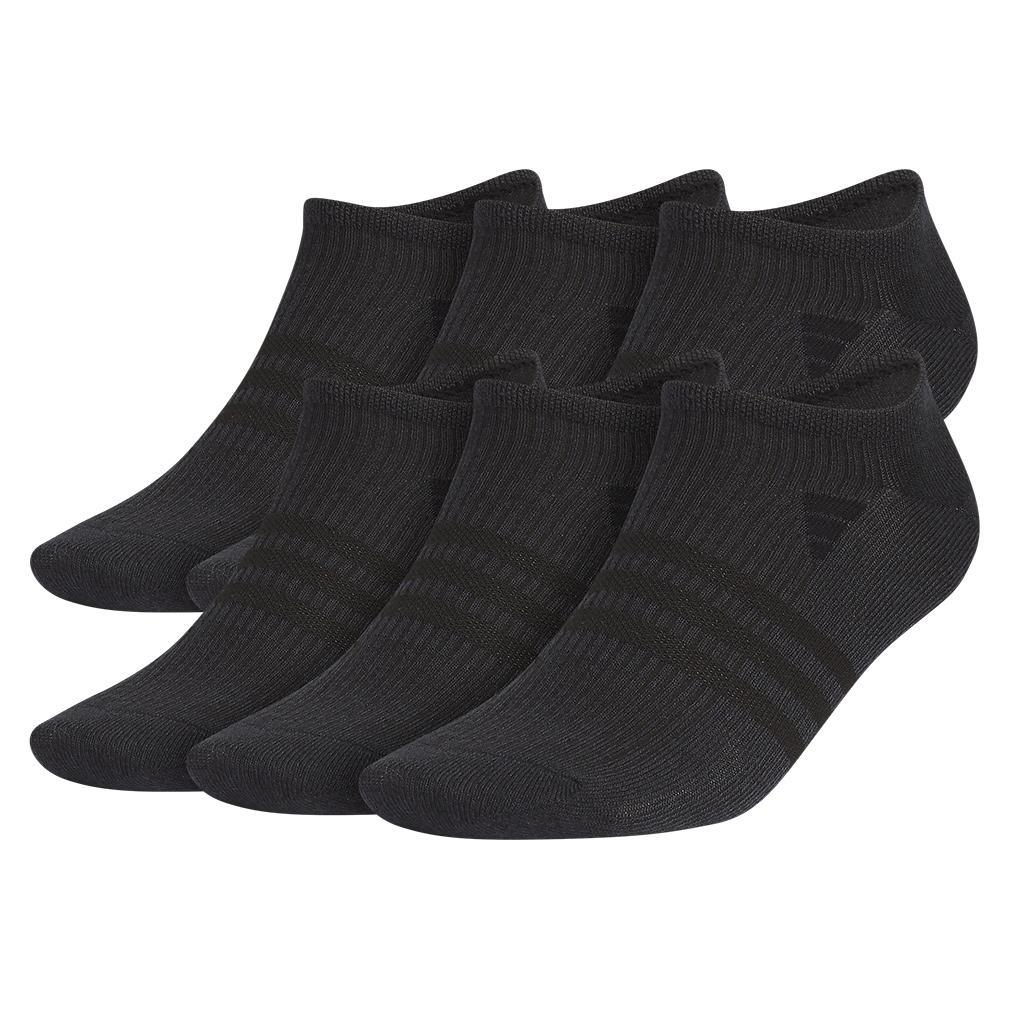 Men`s Superlite 3.0 6 Pack No Show Tennis Socks Black and Night Grey Adidas