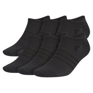 Men`s Superlite 3.0 6 Pack No Show Tennis Socks Black and Night Grey Adidas